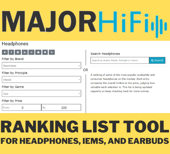 majorhifi headphone ranking tool