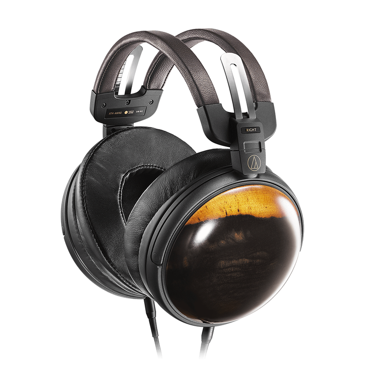 Fones de ouvido dinâmicos fechados Audio-Technica ATH-AWKG de madeira com almofadas ZMF