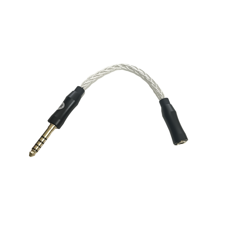 Strauss & Wagner SW-3544A 3.5mm Female to 4.4mm Male 8-Core Silver Adapter (Open Box)