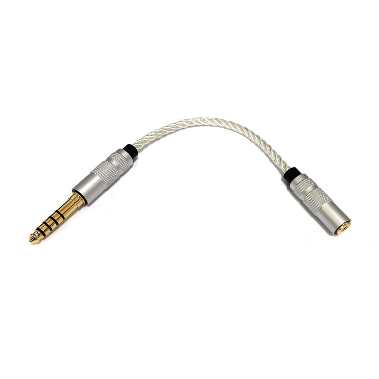 Strauss & Wagner SW-2544BC 4-Core Silver 2.5mm Female to 4.4mm Male Balanced Adapter
