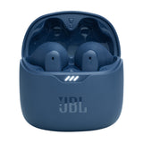 Case open - JBL Tune Flex True Wireless Active Noise Cancelling Earbuds on Audio46 - Blue