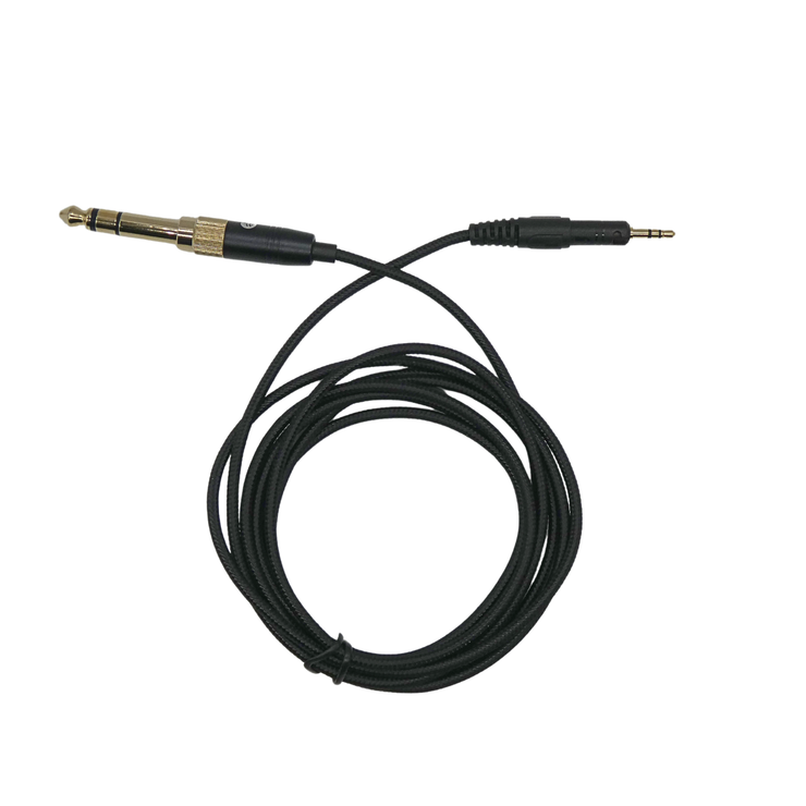 Strauss & Wagner Hvar 2.5mm Twist Lock to 3.5mm Nylon Braided Headphone Cable with 6.35mm Adapter for Sennheiser HD518/HD558/HD598/HD595/HD559/HD569/HD579/HD599