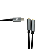 Cable USB-C macho a hembra Asti Dual de 3,5 mm de Strauss &amp; Wagner