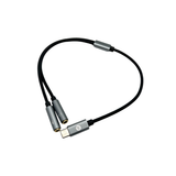 Cable USB-C macho a hembra Asti Dual de 3,5 mm de Strauss &amp; Wagner