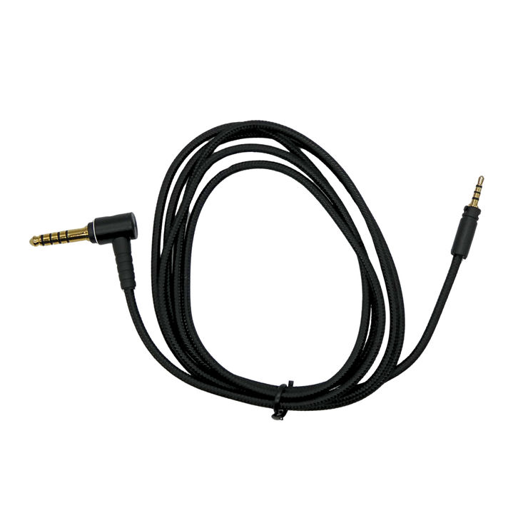 Strauss & Wagner Avarua 2.5mm Twist Lock to L-Shape 4.4mm Balanced Nylon Braided Replacement Cable for Sennheiser Momentum 1.0/2.0/3.0/4.0/HD1
