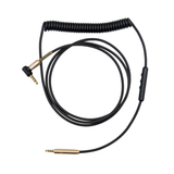 Strauss & Wagner Agadir 2.5mm to L-Shape 3.5mm Coiled Headphone Cable With Microphone for BOSE QC25/QC35, JBL J55/J88