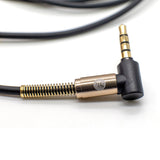 Strauss & Wagner Agadir 2.5mm to L-Shape 3.5mm Coiled Headphone Cable With Microphone for BOSE QC25/QC35, JBL J55/J88