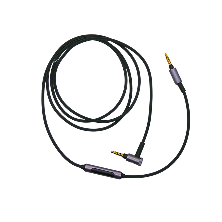 Strauss & Wagner Flen 3.5mm to L-Shape 3.5mm Headphone Cable With Microphone for Sony WH-1000XM2/XM3XM4/XM5/XM6/WH-H900N/WH-H800