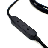 Strauss & Wagner Halle 2.5mm Twist Lock to L-Shape 3.5mm Nylon Braided Upgrade Cable With Volume Controls for Audio-Technica ATH-M40x/M50x/M60x/M70x