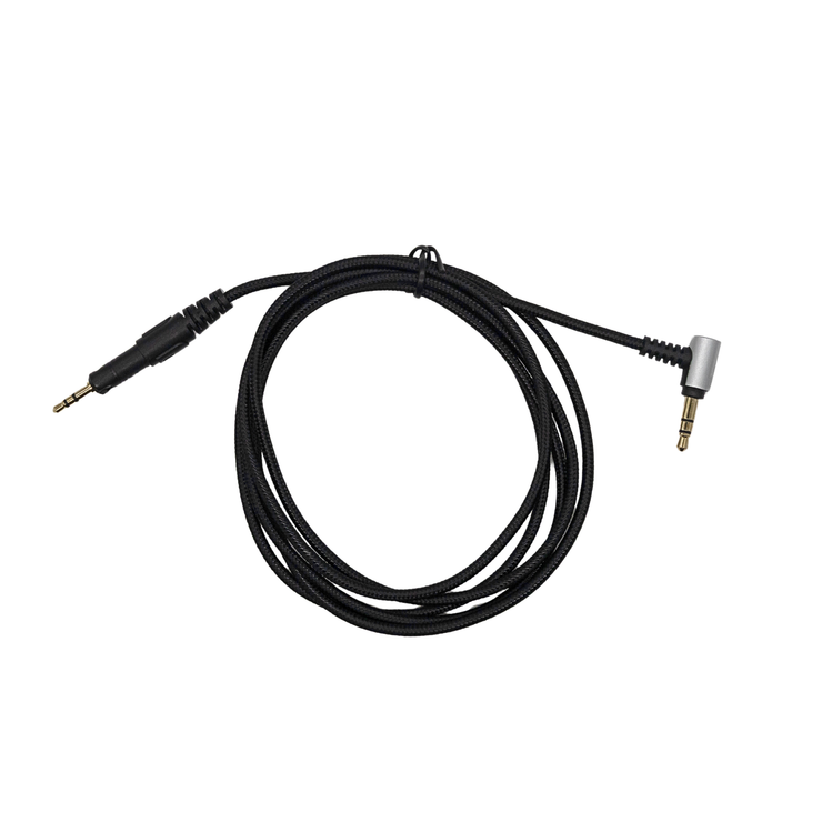 Strauss & Wagner Herat 2.5mm Twist Lock to L-Shape 3.5mm Nylon Braided Upgrade Cable for Audio-Technica ATH-M40x/M50x/M60x/M70x