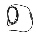 Strauss & Wagner Menen 2.5mm Twist Lock to L-Shape 3.5mm Nylon Braided Headphone Cable With Microphone for Sennheiser HD4.30/HD4.40BT/HD4.50BTNC