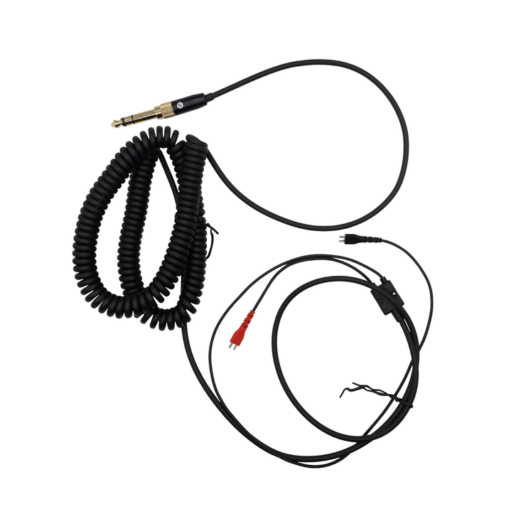Cabo Espiral de Reposição para Fones de Ouvido Strauss & Wagner Riga 3.5mm com Adaptador 6.35mm para Sennheiser HD25