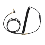 Strauss & Wagner Dakar 3.5mm to L-Shape 3.5mm Coiled Headphone Cable With Microphone for SONY WH-1000XM3/XM4/XM5/XM6, Skullcandy Crusher/HESH 2.0, Philips SHP9500/9600