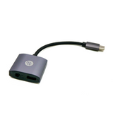 Strauss & Wagner Varna USB-C Male to 3.5mm and USB-C Female Fast Charging 2-in-1 Adapter