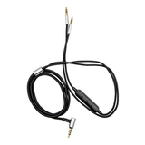 Strauss & Wagner Virton 3.5mm to L-Shape 3.5mm Nylon Braided Headphone Cable With Microphone for Denon AH-D600/D5200/D7100/D7200/D9200