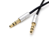 Strauss & Wagner Virton 3.5mm to L-Shape 3.5mm Nylon Braided Headphone Cable With Microphone for Denon AH-D600/D5200/D7100/D7200/D9200