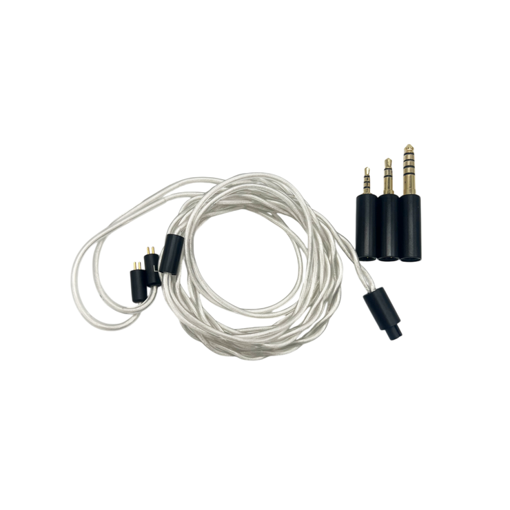Strauss & Wagner Baden Silver 2-pin to 3-in-1 In-Ear Monitor Cable