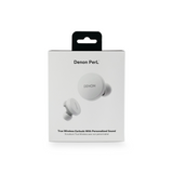 Angle - Shop Denon PerL True Wireless Noise-Canceling Earbud headphones on Audio46 - White