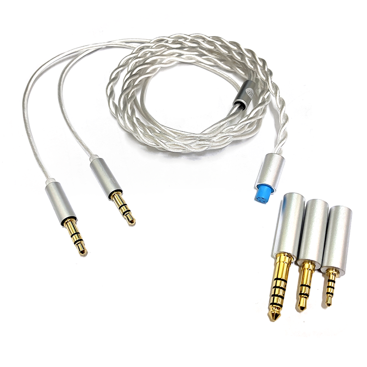 Strauss & Wagner Graz 3.5mm Stereo Silver 3-In-1 Headphone Upgrade Cable
