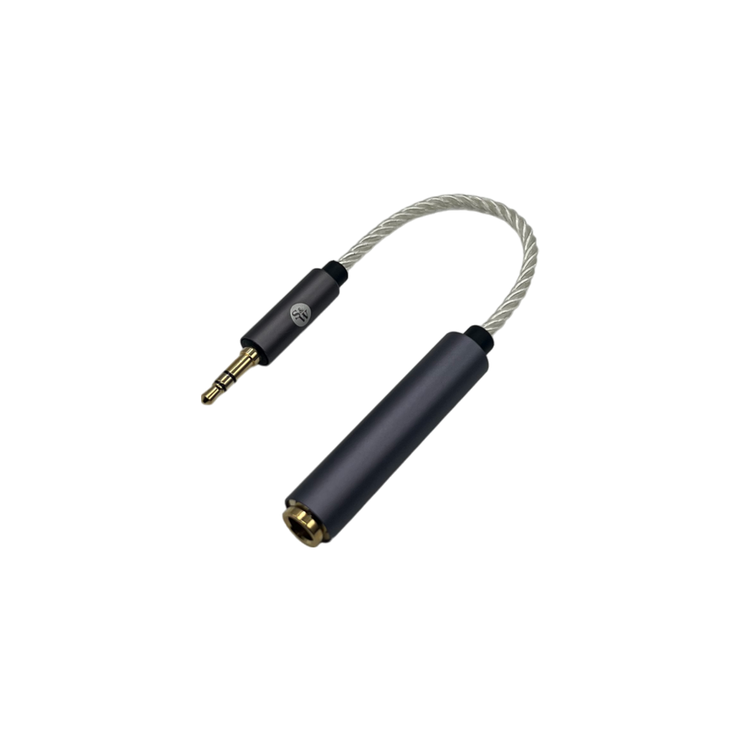 Strauss & Wagner Iona Braided Silver 6.35mm Female to 3.5mm Male Adapter Cable (Open Box)