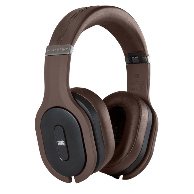 Angle - Shop PSB M4U 8 MKII headphones with adaptive noise canceling - Brown