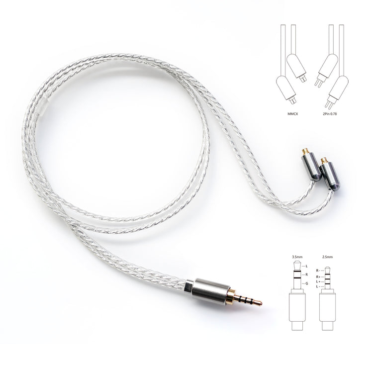 DD ddHiFi BC50B 50cm(20in; <2ft) 2-pin 2.5mm Earphone Cable for Bluetooth Amplifiers - Discontinued