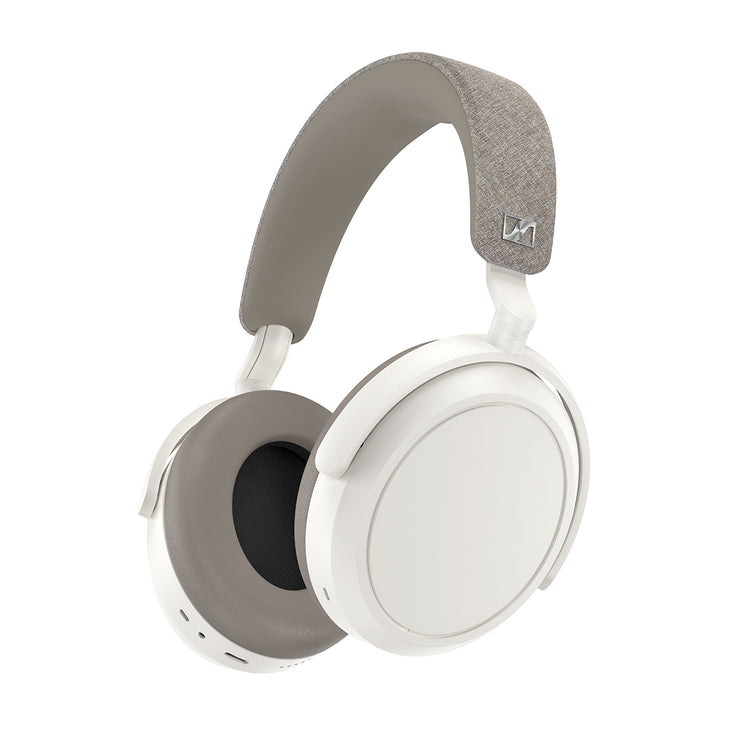 Angle - Sennheiser MOMENTUM 4 Wireless Over-Ear Noise Cancelling Headphones - White