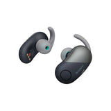 Front. Shop Sony WF-SP700N Wireless Noise-Canceling Headphones on Audio46. Black