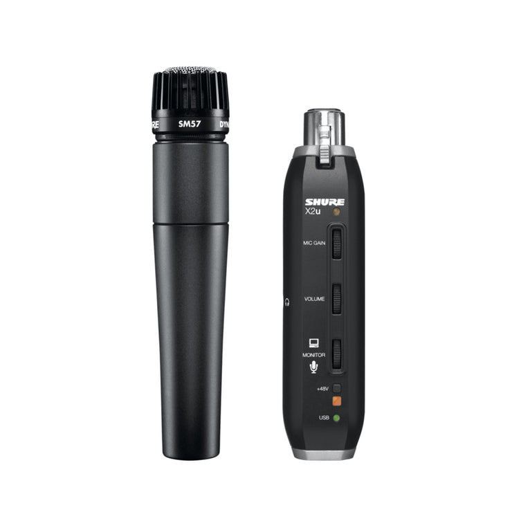 Shure SM57-X2U Microphone and XLR-to-USB Adapter Bundle - Discontinued